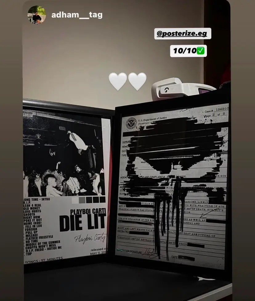 A POSTERIZE poster framed and hung on adham__tag's wall