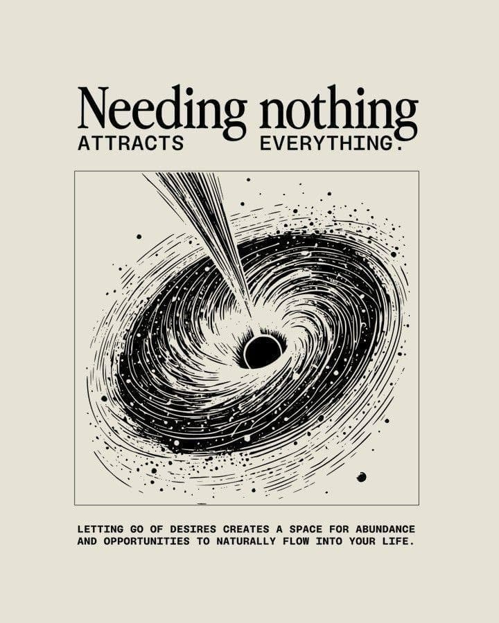 NEEDING NOTHING poster artwork